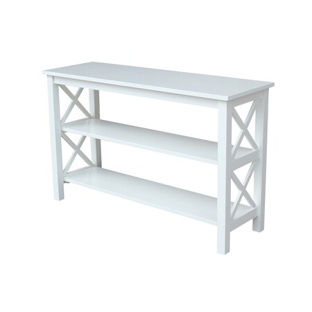 International Concepts Rectangle Hampton Console Table, 48 W, 16 L, 30 in H, Wood, White OT08-70S